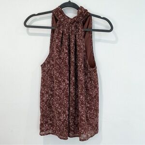 bishop + young Red Floral Halter Top